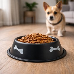 Plato de aluminio para mascotas 22 cm TEDDY PET | Resistente y fácil limpieza