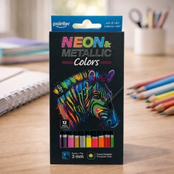 Lapiz Color 12Pcs Neon Y Metalico Pointer (Tcp-12-Mn)