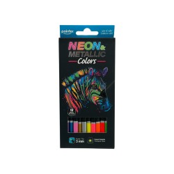Lapiz Color 12Pcs Neon Y Metalico Pointer (Tcp-12-Mn)
