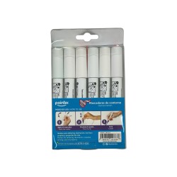 MARCADOR PLATEADO 6 PZAS POINTER (OM-2512)