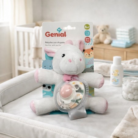 PELUCHE PORTA CHUPETES + CHUPETE GENIAL (GN-YT425)