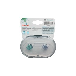 SET CHUPETE SILICONA (2 PZAS) GENIAL (GN-9316B)