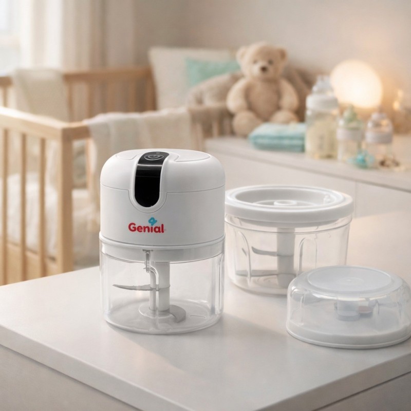 PICADORA ELÉCTRICA RECARGABLE (3 RECIPIENTES) GENIAL (GN-FP1