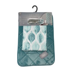 SET CORTINA ALFOMBRA BAÑO 14PCS 40X60(SCRS47825)
