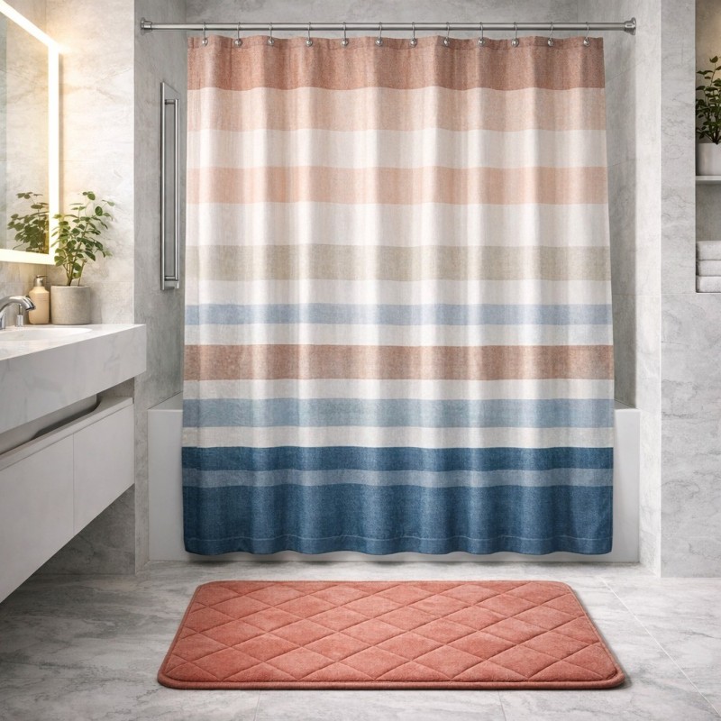 SET CORTINA ALFOMBRA BAÑO 14PCS 40X60(SCRS47826)