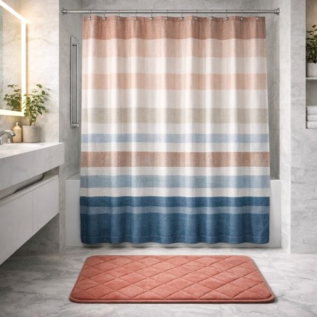 SET CORTINA ALFOMBRA BAÑO 14PCS 40X60(SCRS47826)