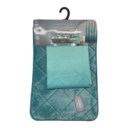 SET CORTINA ALFOMBRA BAÑO 14PCS 40X60(SCRS47827)