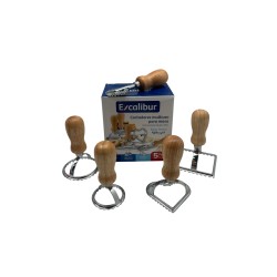 SET 5PCS CORTADORES MASA ACERO INOXIDABLE EXCALIBUR