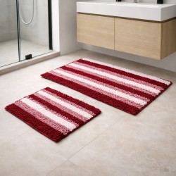 ALFOMBRA BAÑO 2PCS BURGUNDY(SRS51319)