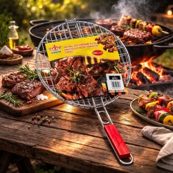 PARRILLA MANGO BBQ 30X62CM BENELI HOME (DKHR-668)