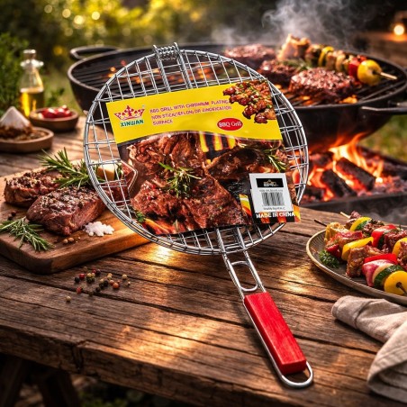 PARRILLA MANGO BBQ 30X62CM BENELI HOME (DKHR-668)