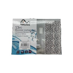 Cortina 4Home Baño Flamencos 13Pcs 180X108Cm (Sc-S1705F)