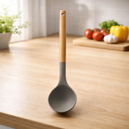 Cuchara Excalibur Silicona Mango Madera (A151-Kt2111-P)