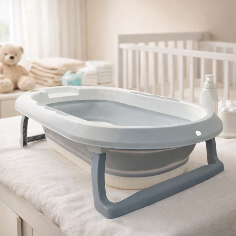 BAÑERA PLEGABLE TERMÓMETRO GENIAL (GN-BT-GR)