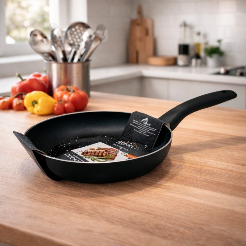 SARTEN COCINA ALUMINIO 22CM NEGROBENELI HOME (DKHR-2358)