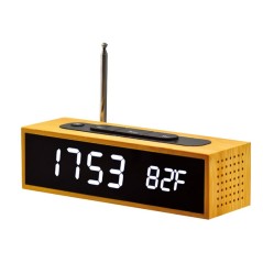 Radio Reloj Bambu Columbus *