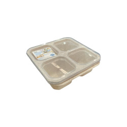 Recipiente 4Home 4 Divisiones Tapa Clrs 16X15X5M(A414-S-Lh15