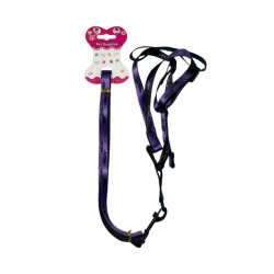 Correa+Pechera Huellas Y Huesos Teddy Pets 1.5*120Cm(Dc-2403