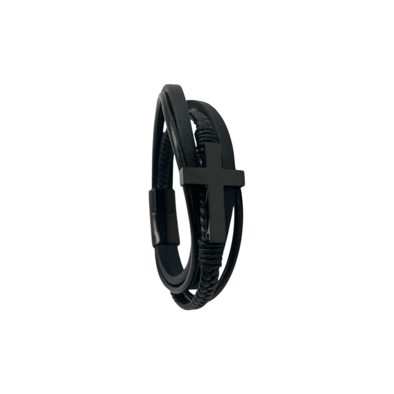 Pulsera Hombre T/Cuero Negro Firenze (Cm-234383-10)