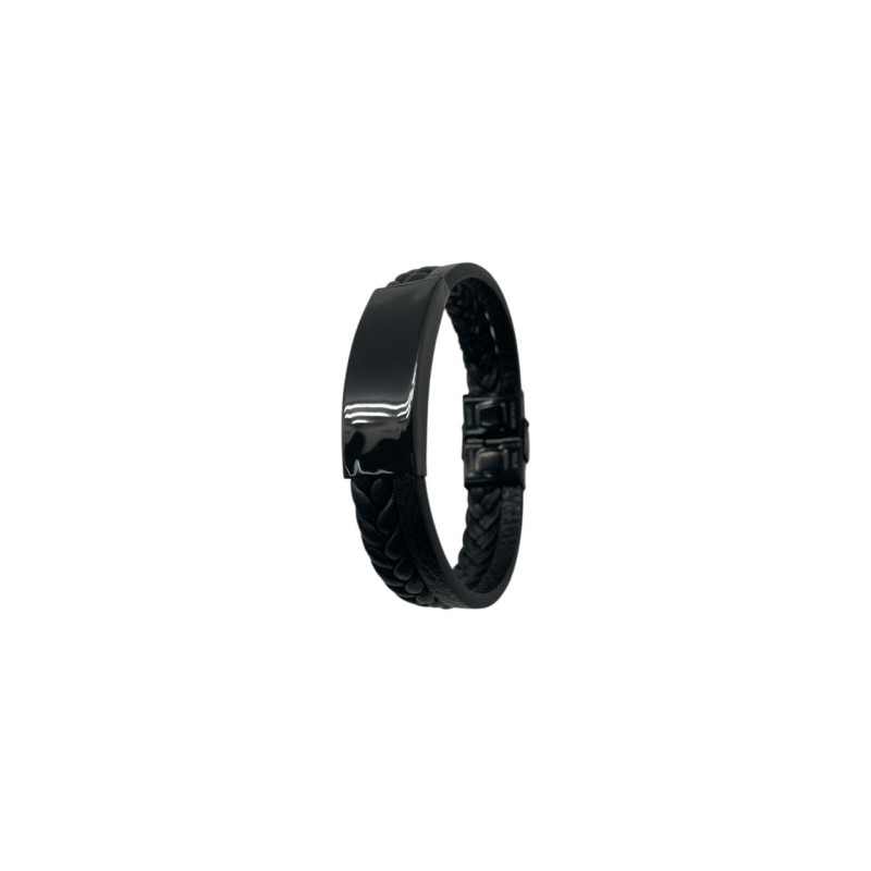 Pulsera Hombre T/Cuero Negro Firenze (Cm-234383-7)