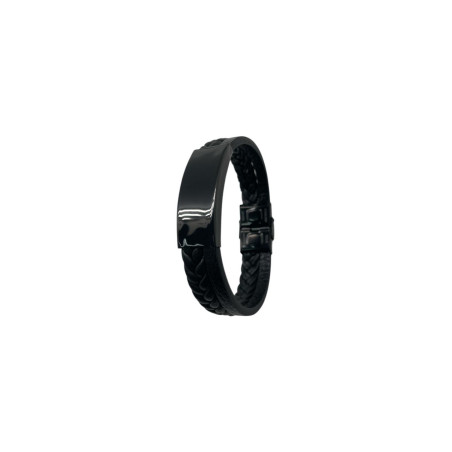 Pulsera Hombre T/Cuero Negro Firenze (Cm-234383-7)
